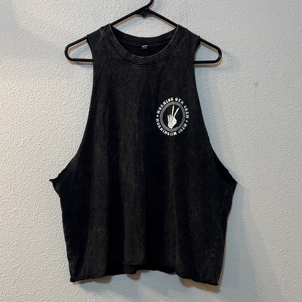 Morning Gym Crew Sleeveless Graphic Top